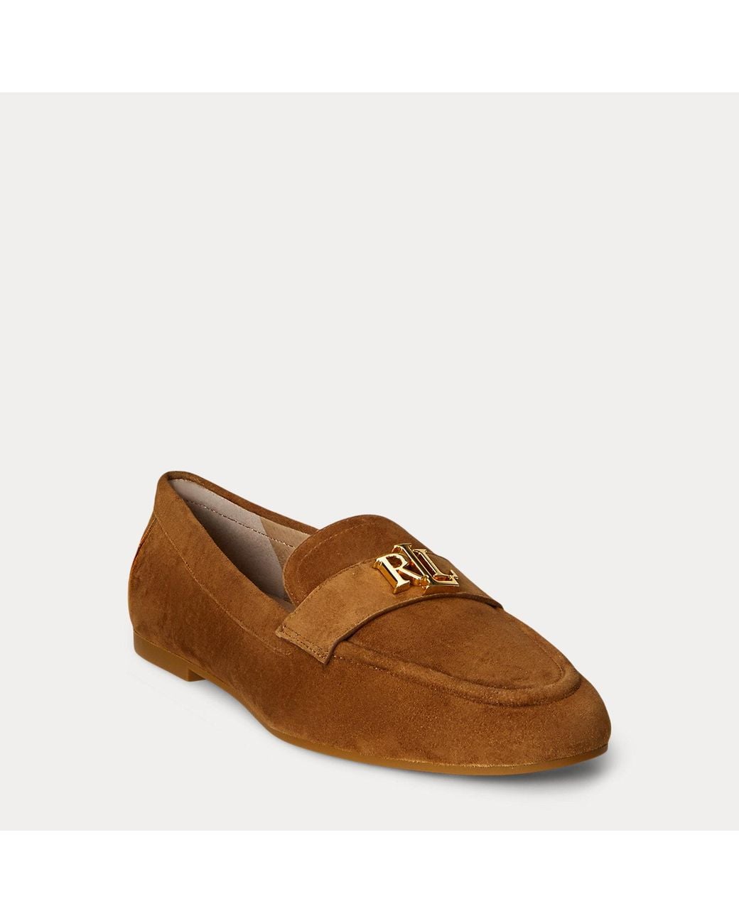 Ralph Lauren Natural Averi Iii Suede Loafer