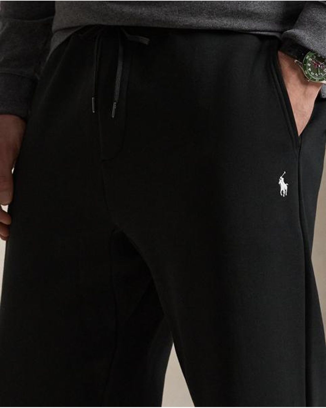 Polo Ralph Lauren Black Double-knit Jogger for men