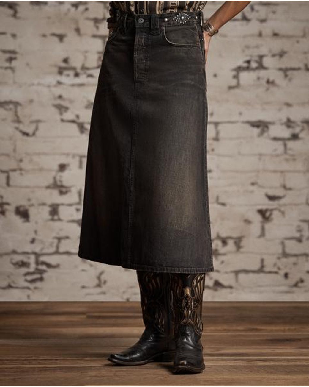 Rrl Robe Jupe En Denim Cloutée RRL en coloris Vert | Lyst