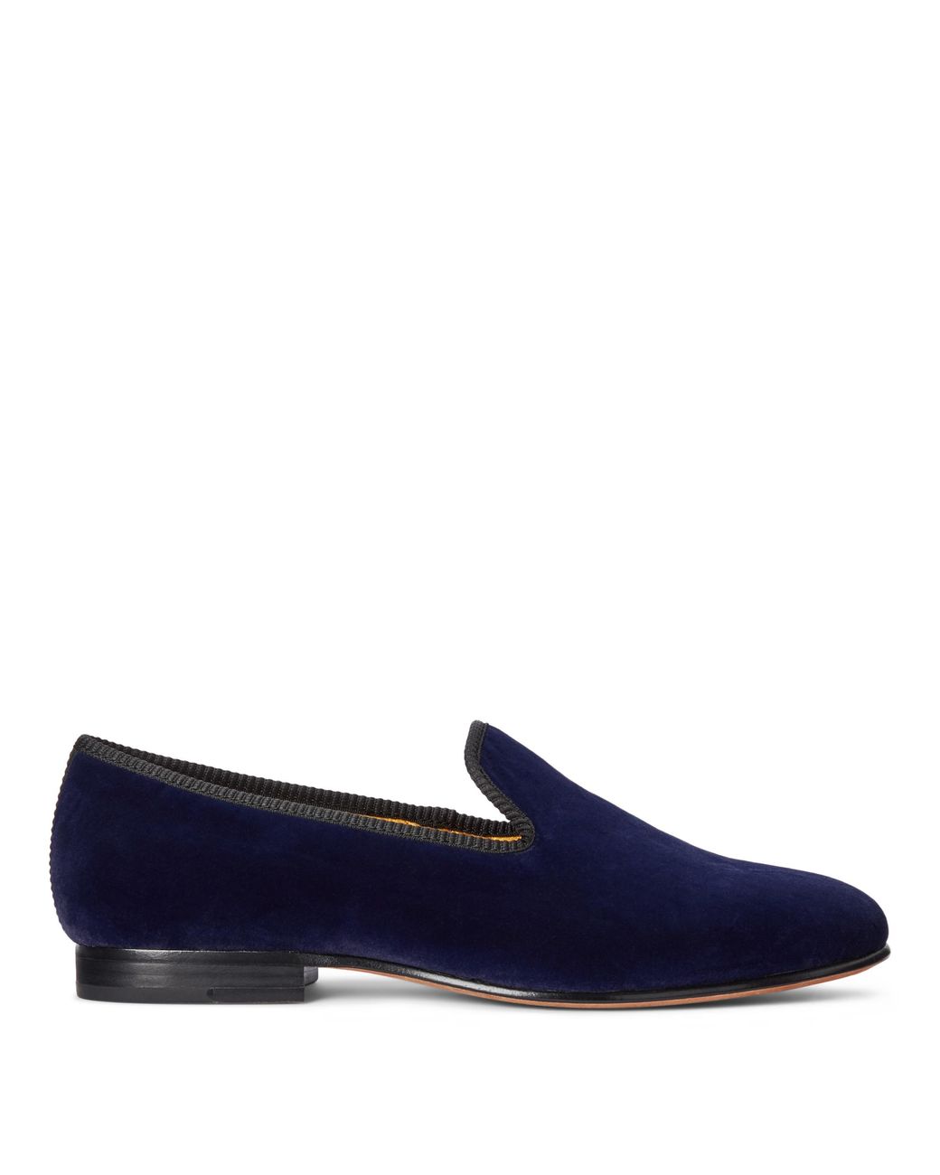 Ralph Lauren Paxton Velvet Slipper in Black for Men - Lyst