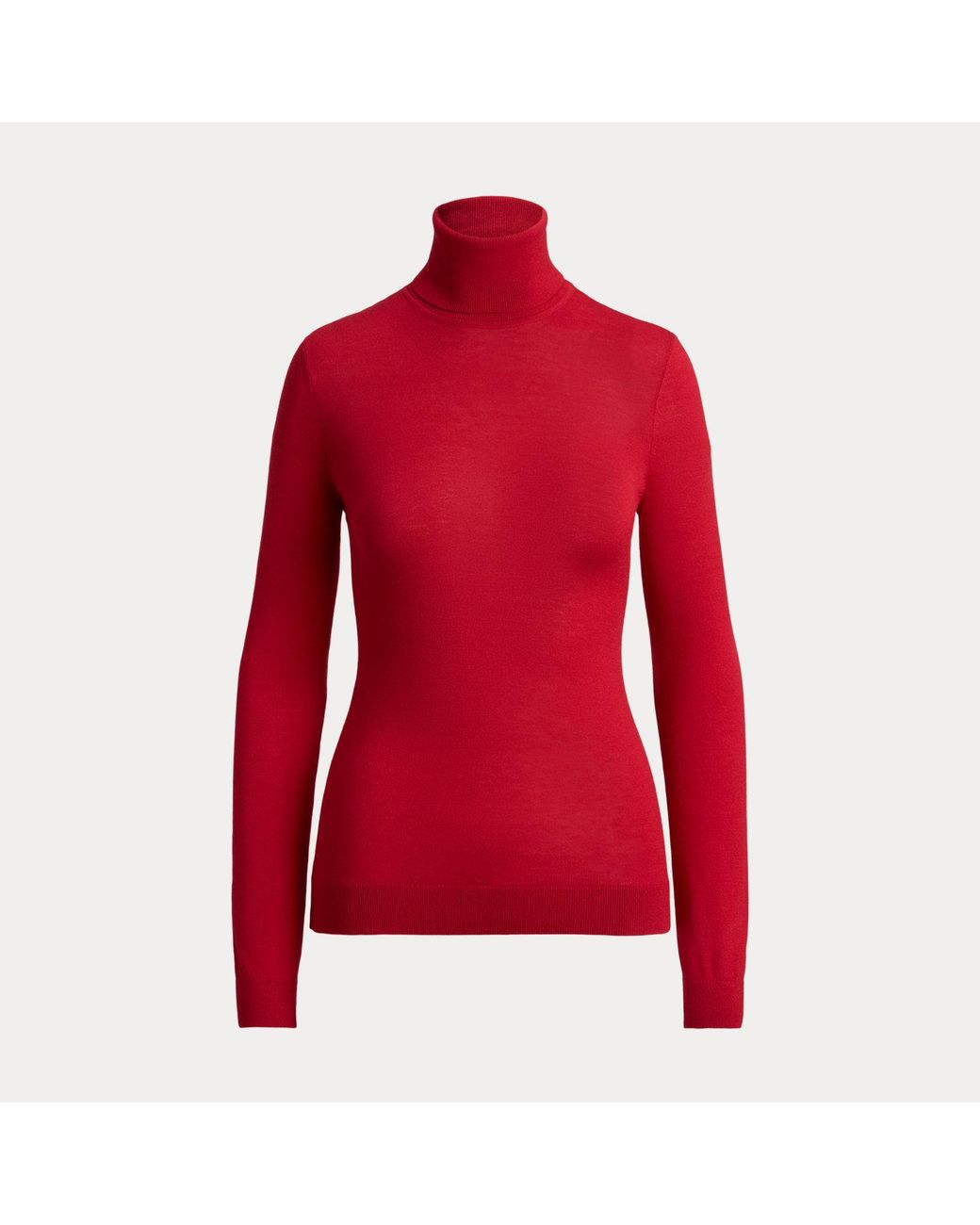 Ralph Lauren Red Roll Neck Jumper