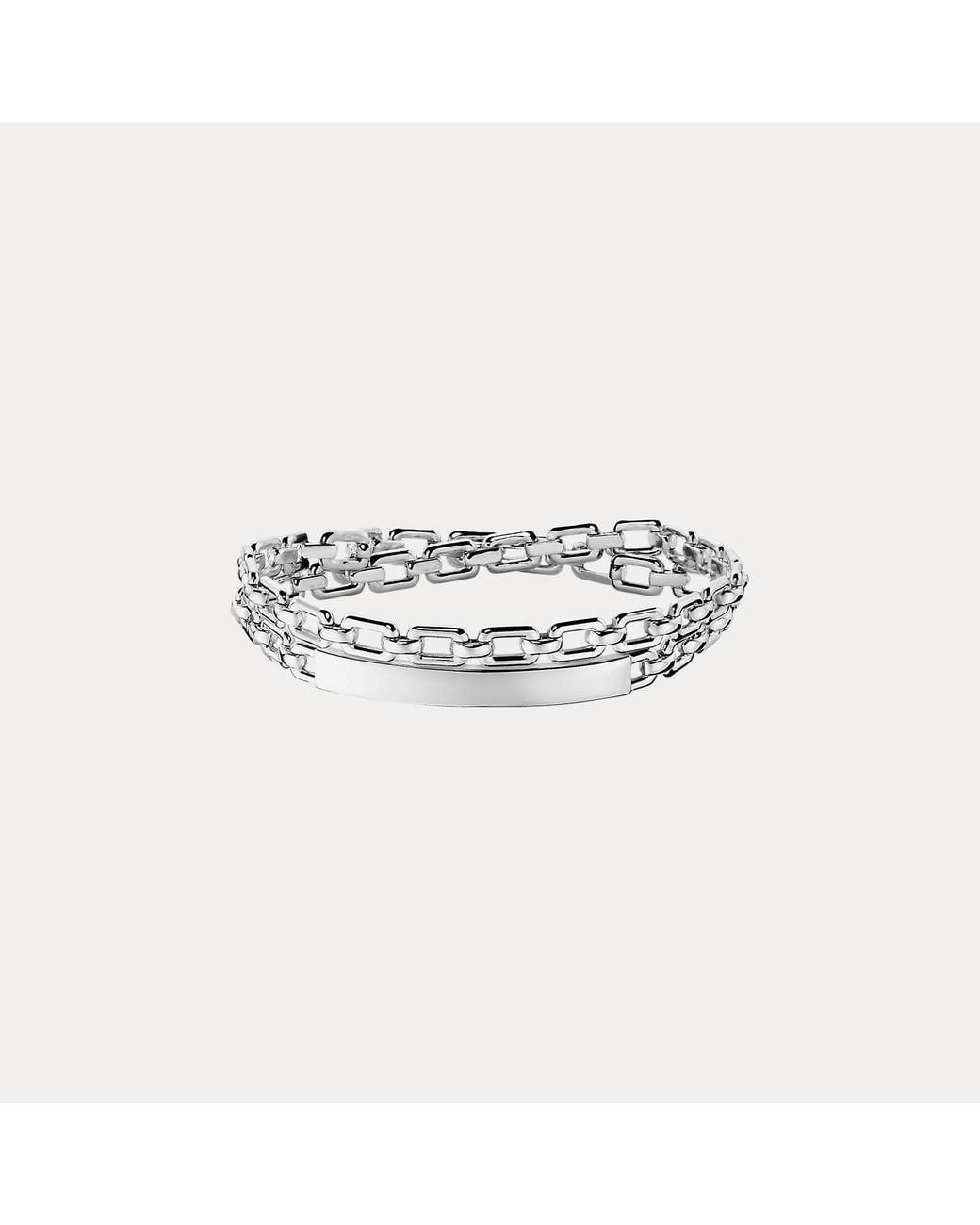 Ralph Lauren White Sterling Silver Id Bracelet
