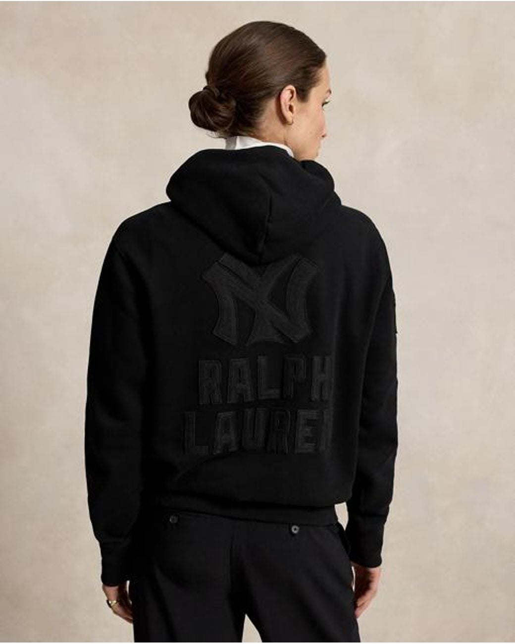 Polo Ralph Lauren Black Polo Ralph Lauren Lauren Yankees Hoodie for men