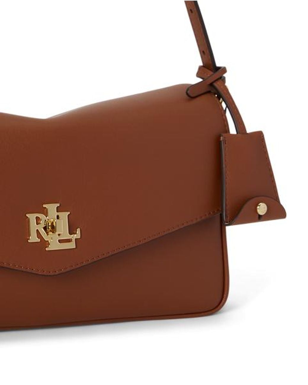 Ralph Lauren Brown Nappa Leather Medium Farrah Shoulder Bag