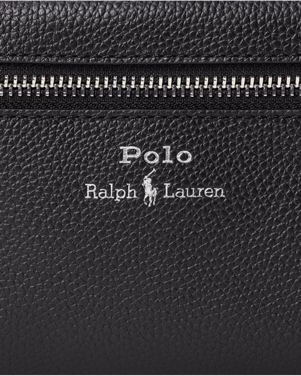 Polo Ralph Lauren Black Smooth Leather Travel Case for men