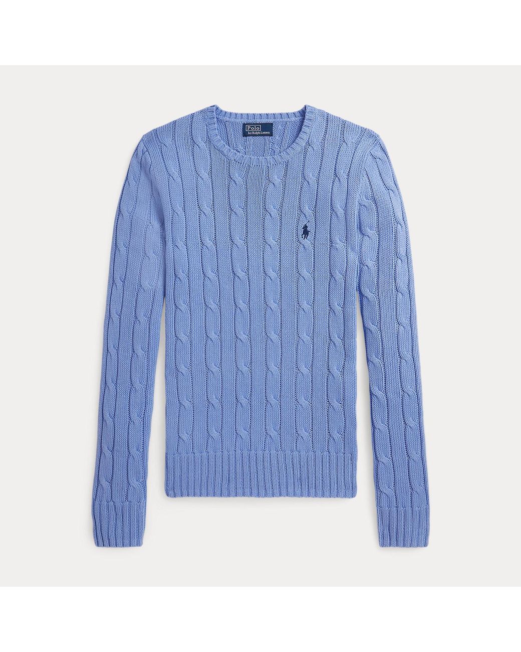 Ralph Lauren Blue Cable-knit Cotton Sweater