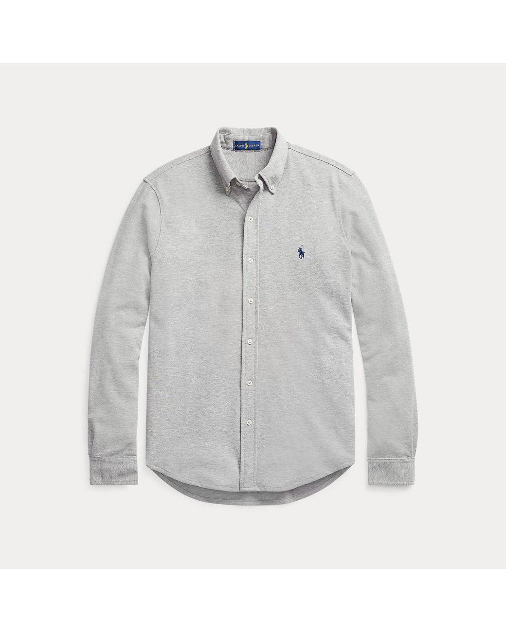 Polo Ralph Lauren Gray Featherweight Mesh Shirt for men