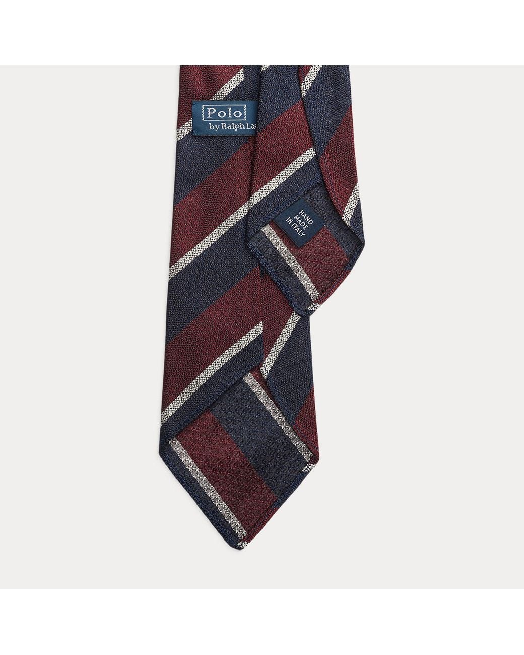 Polo Ralph Lauren Purple Vintage-Inspired Striped Silk Tie for men