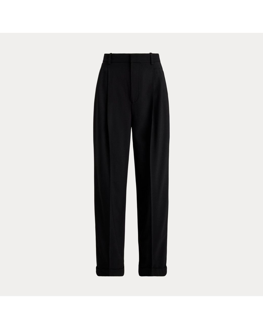 Polo Ralph Lauren Black Bacall Wool-Blend Faille Trouser