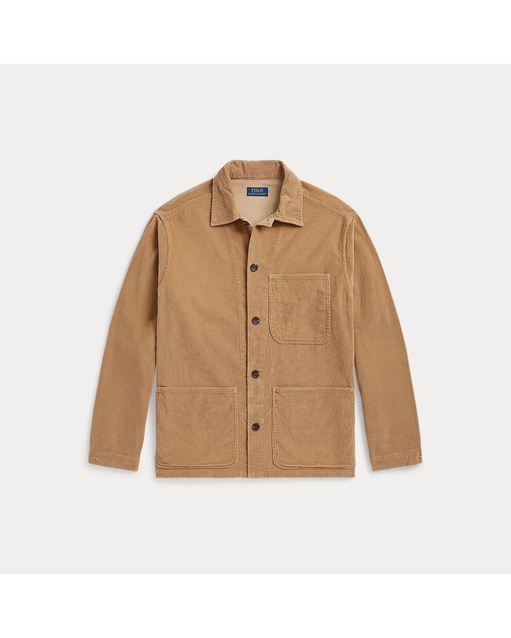 Ralph Lauren Brown Corduroy Utility Overshirt for men