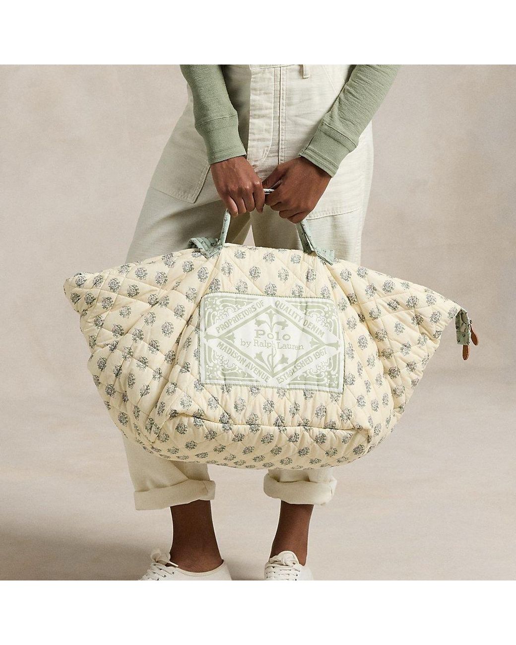 Polo Ralph Lauren Quilted Floral Cotton Extra-large Tote in