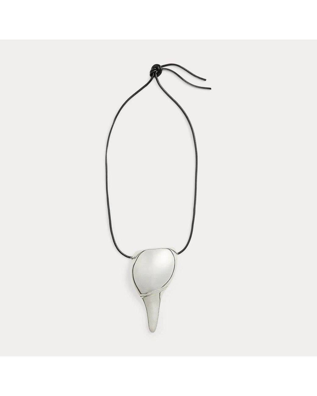 Ralph Lauren Black Tone Shell Pendant Necklace