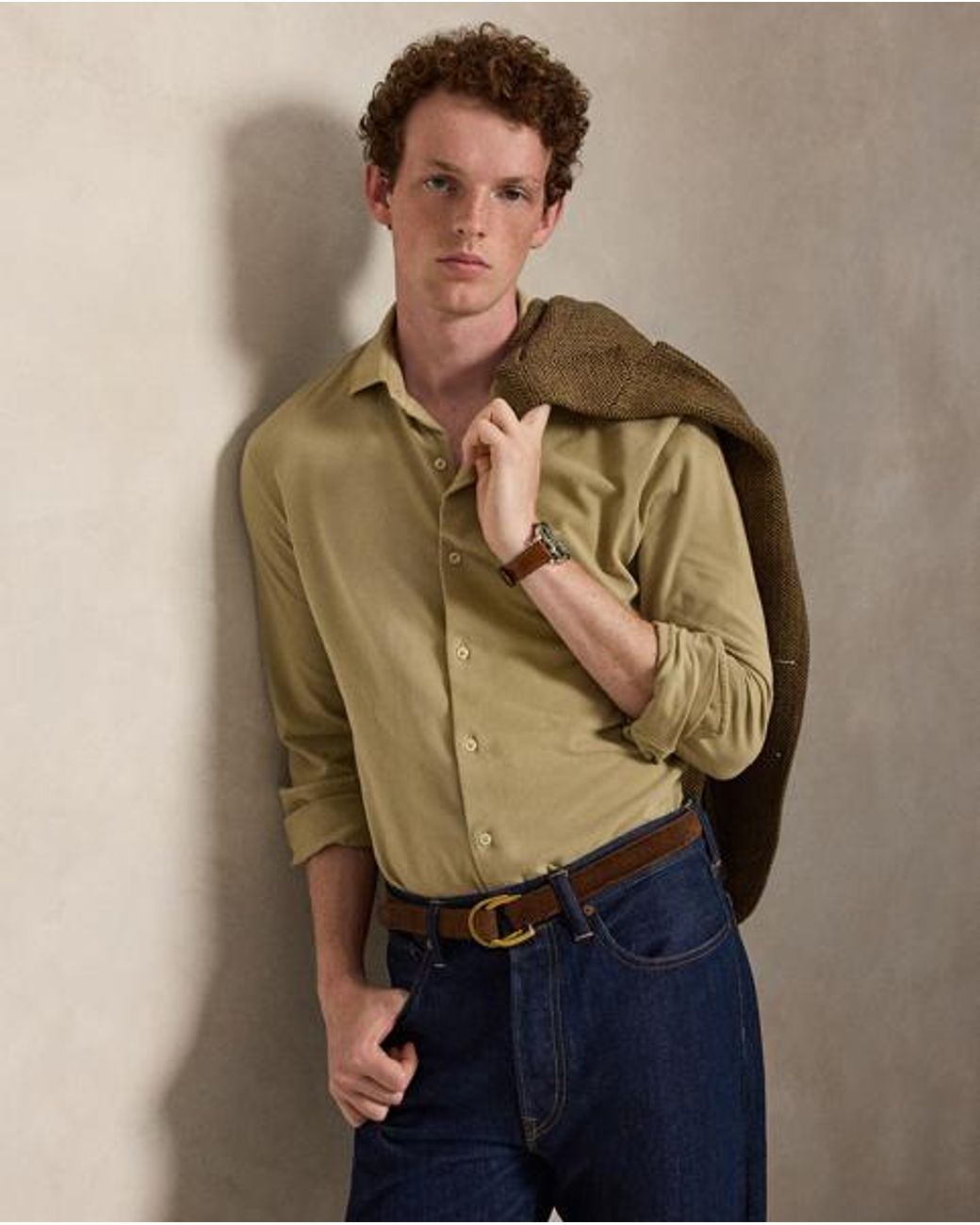 Polo Ralph Lauren Green Featherweight Mesh Shirt for men