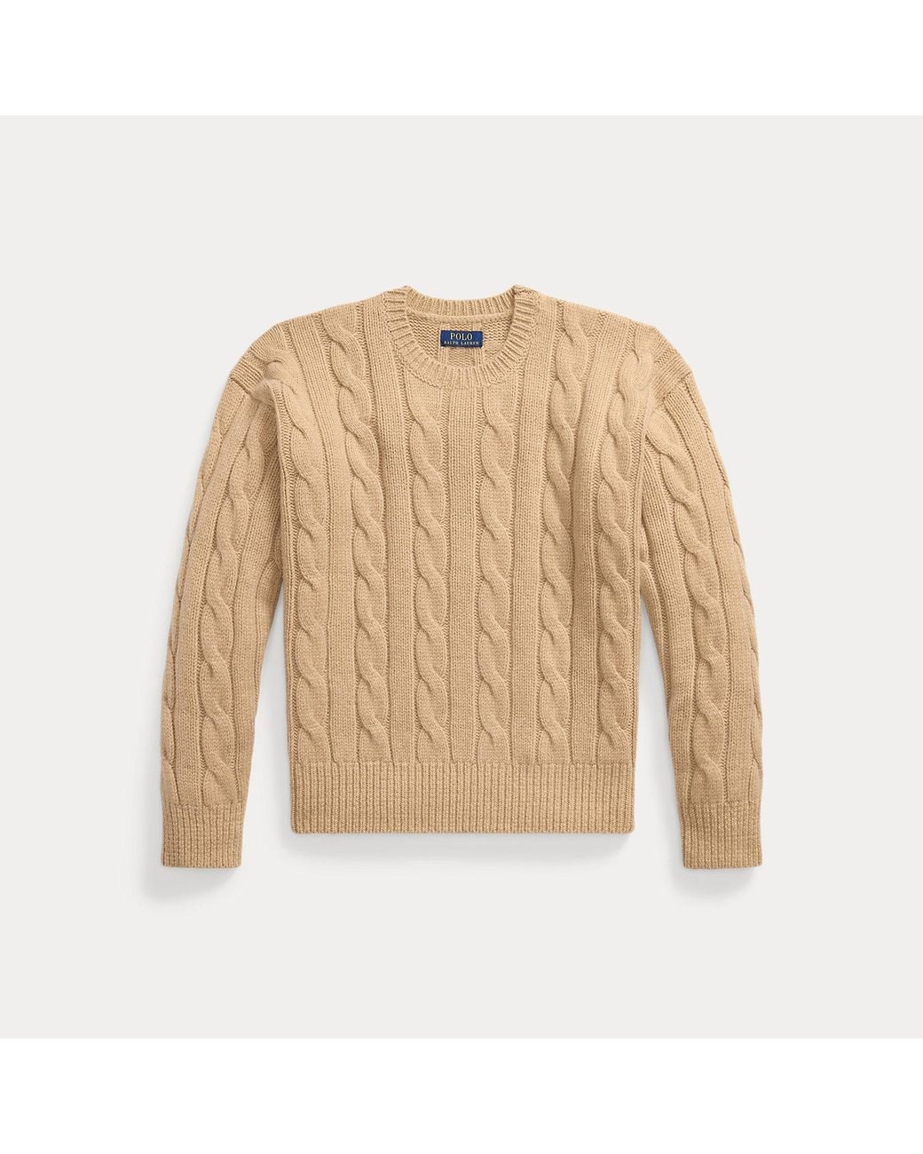 Polo Ralph Lauren Natural Relaxed Fit Cable Wool-Blend Jumper for men