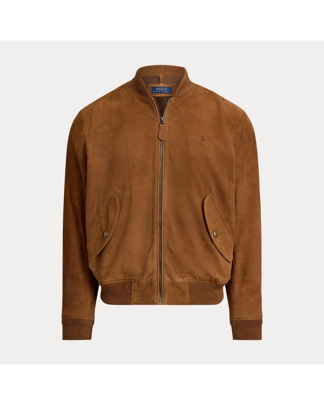Polo Ralph Lauren Brown Suede Flight Jacket for men