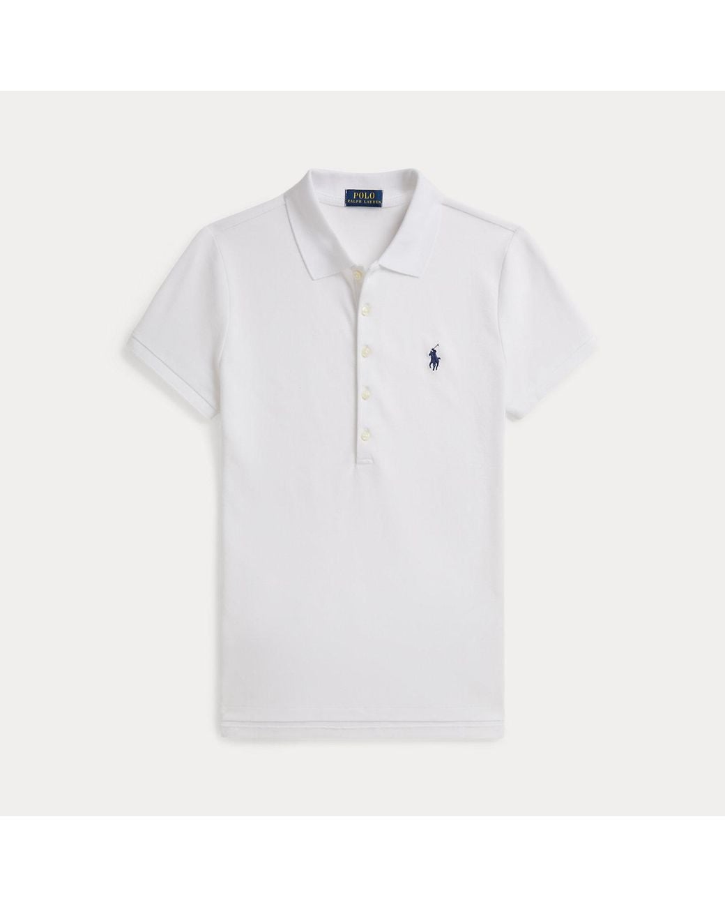 Ralph Lauren White Slim Fit Stretch Polo Shirt