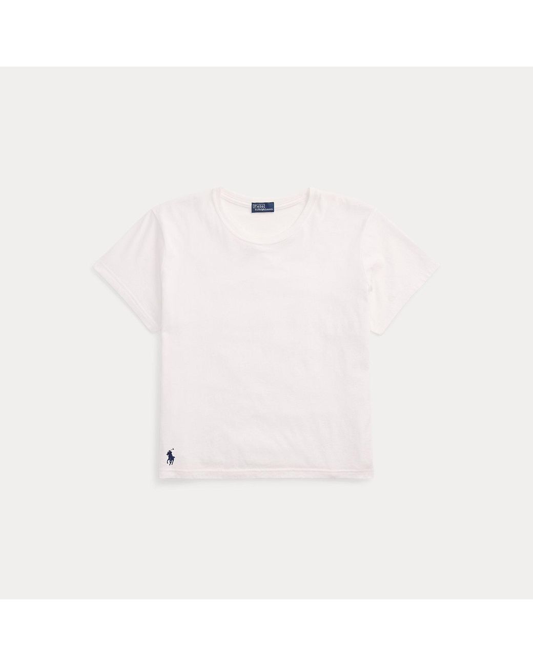 Ralph Lauren White Classic Shrunken Fit Jersey T-Shirt