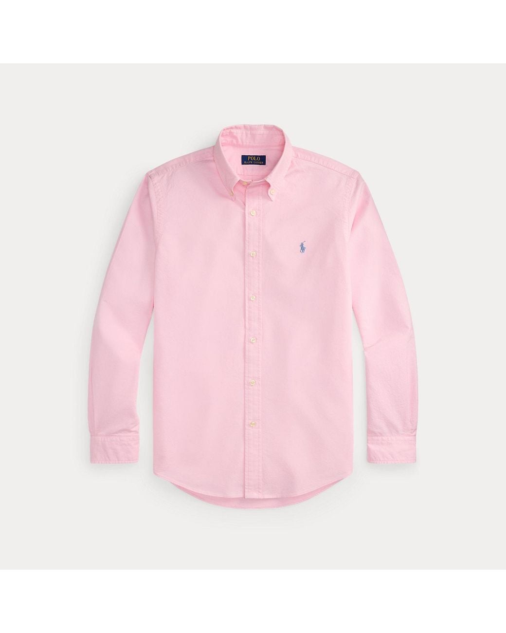 Polo Ralph Lauren Pink Custom Fit Garment-Dyed Oxford Shirt for men