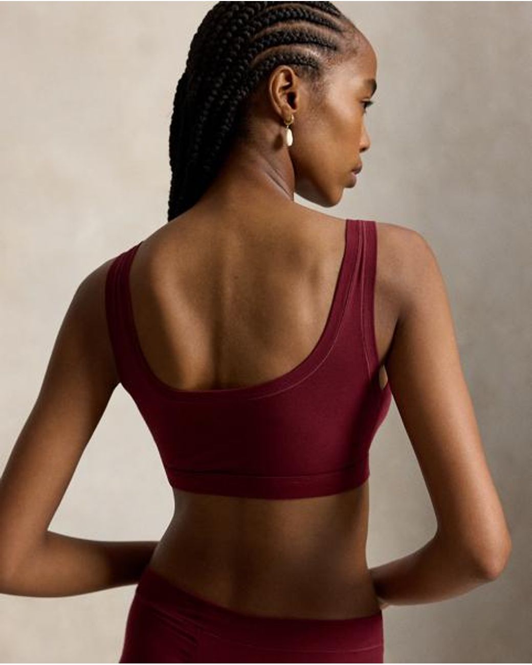 Bralette De Algodón Elástico Polo Ralph Lauren de color Red