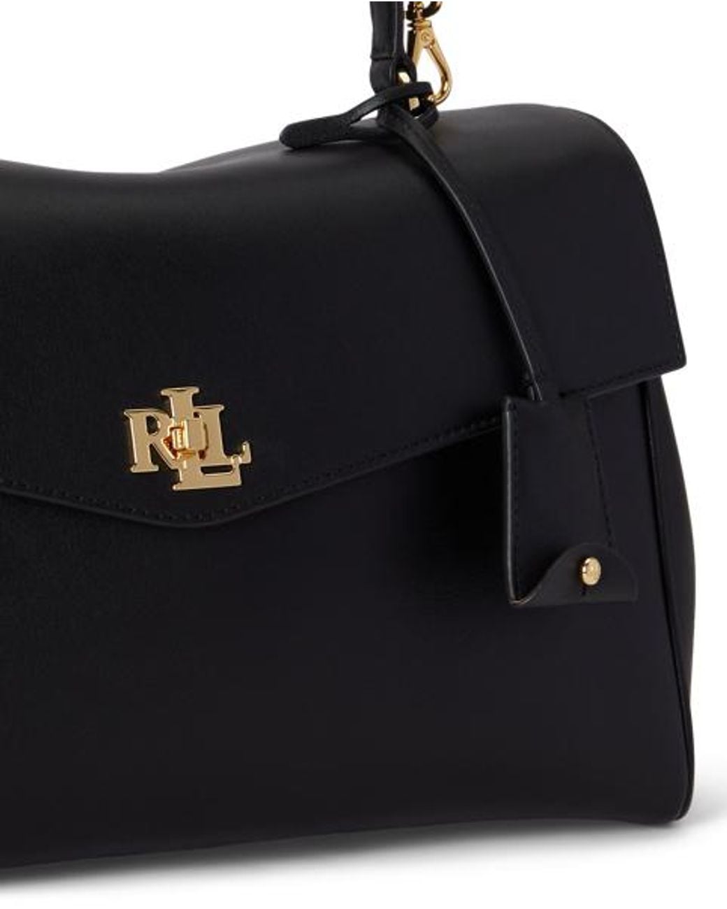 Ralph Lauren Gray Nappa Leather Medium Farrah Soft Satchel