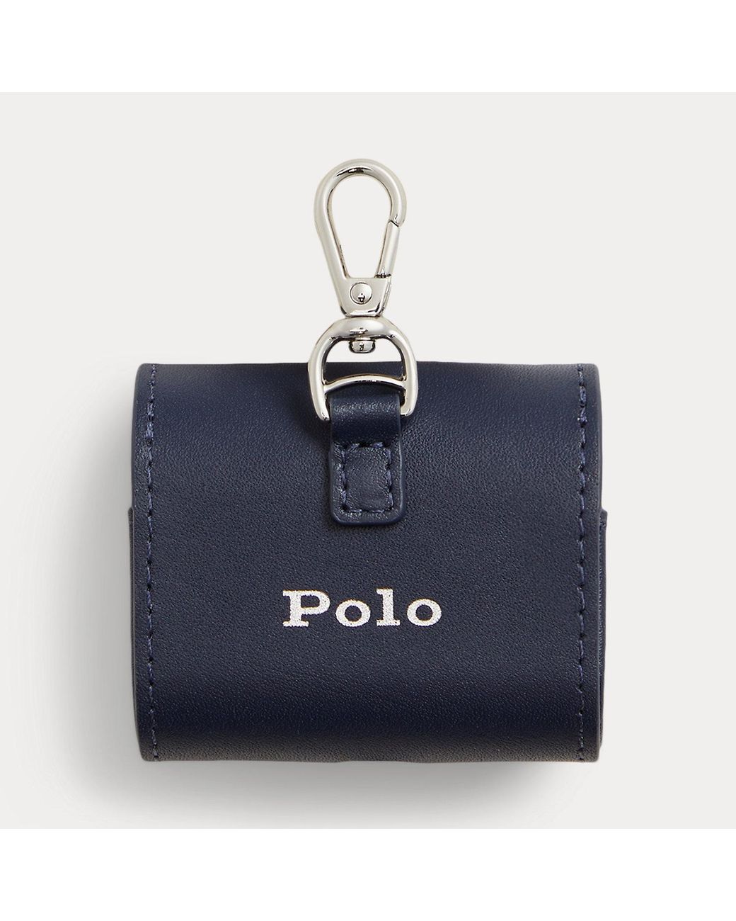 Polo Ralph Lauren Blue Polo Bear Leather Airpods Pro 3 Case for men