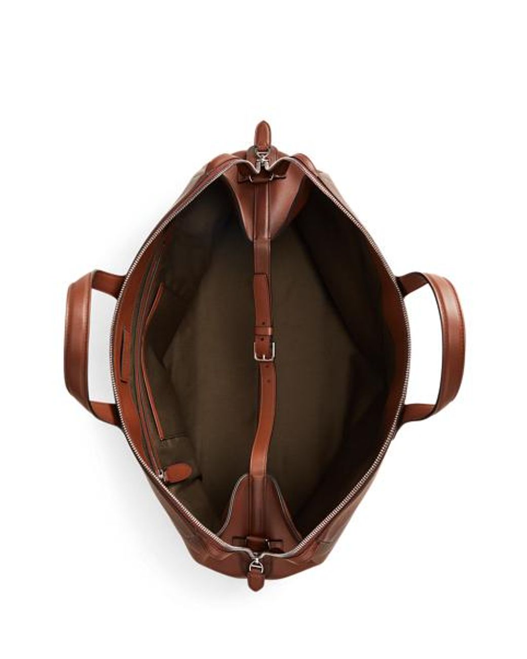 Ralph Lauren Brown Voyager Burnished Calfskin Duffel for men