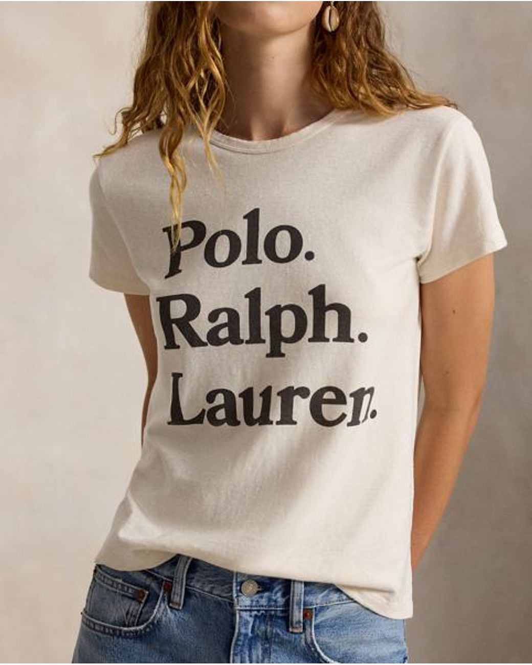 Polo Ralph Lauren Brown Logo Hemp-Cotton T-Shirt