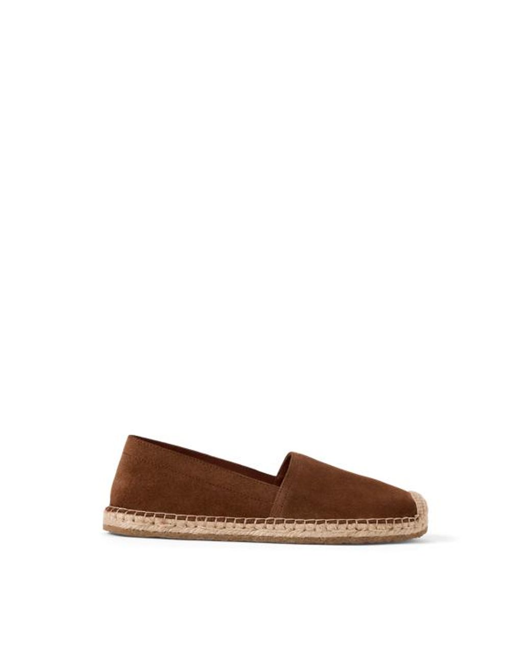 Ralph Lauren Brown Roughout Suede Espadrille