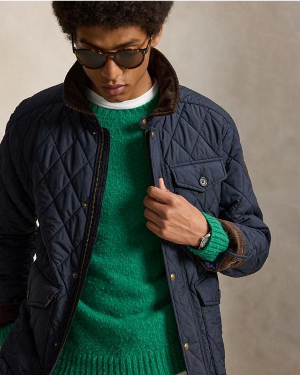 Polo Ralph Lauren Blue Water-repellent Quilted Jacket for men