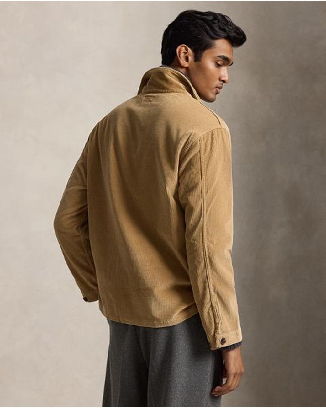 Ralph Lauren Brown Corduroy Utility Overshirt for men