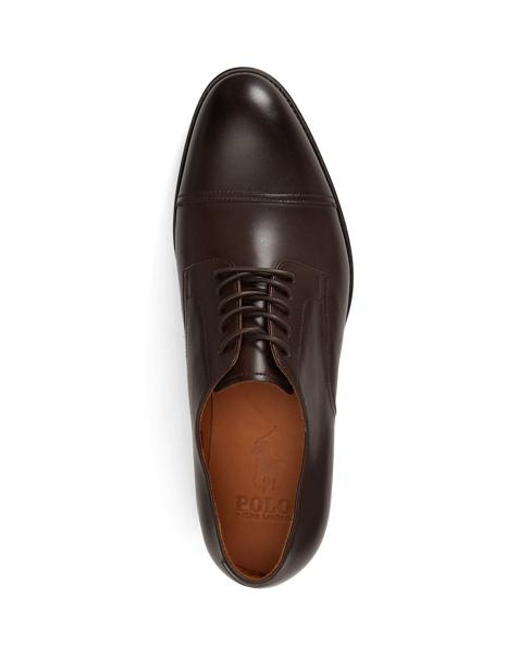 Polo Ralph Lauren Brown Owen Leather Cap-Toe Shoe for men