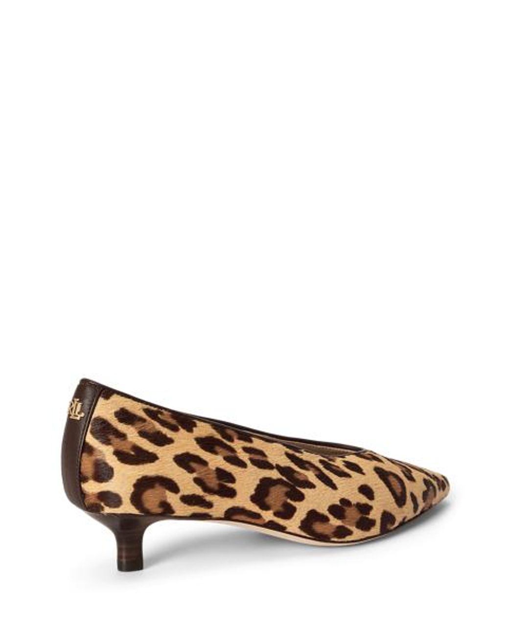 Ralph Lauren Brown Francesca Leopard-Print Haircalf Pump
