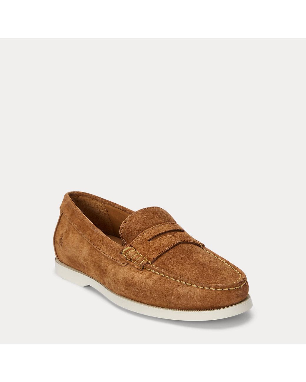 Polo Ralph Lauren Brown Merton Suede Penny Loafer for men