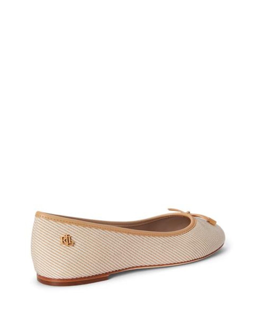 Ralph Lauren Natural Jayna Textured Twill Flat