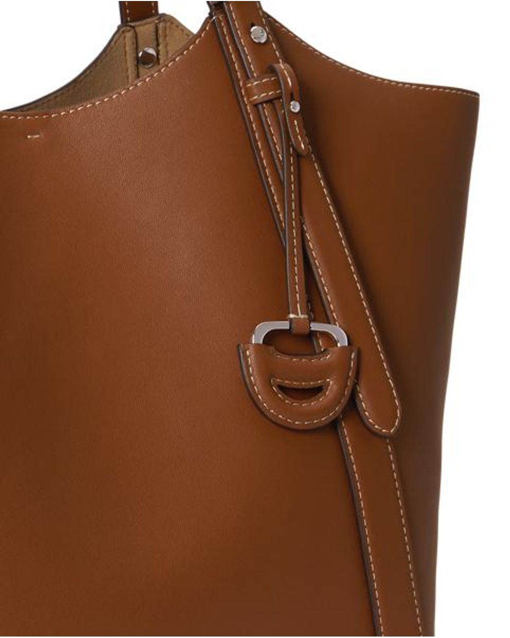 Ralph Lauren Blue Nappa Leather Large Tasha Tote Bag