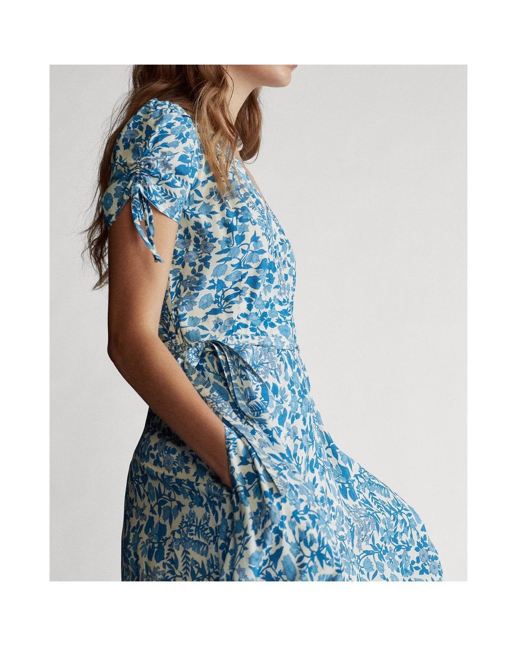 Polo ralph lauren floral crepe wrap dress sale