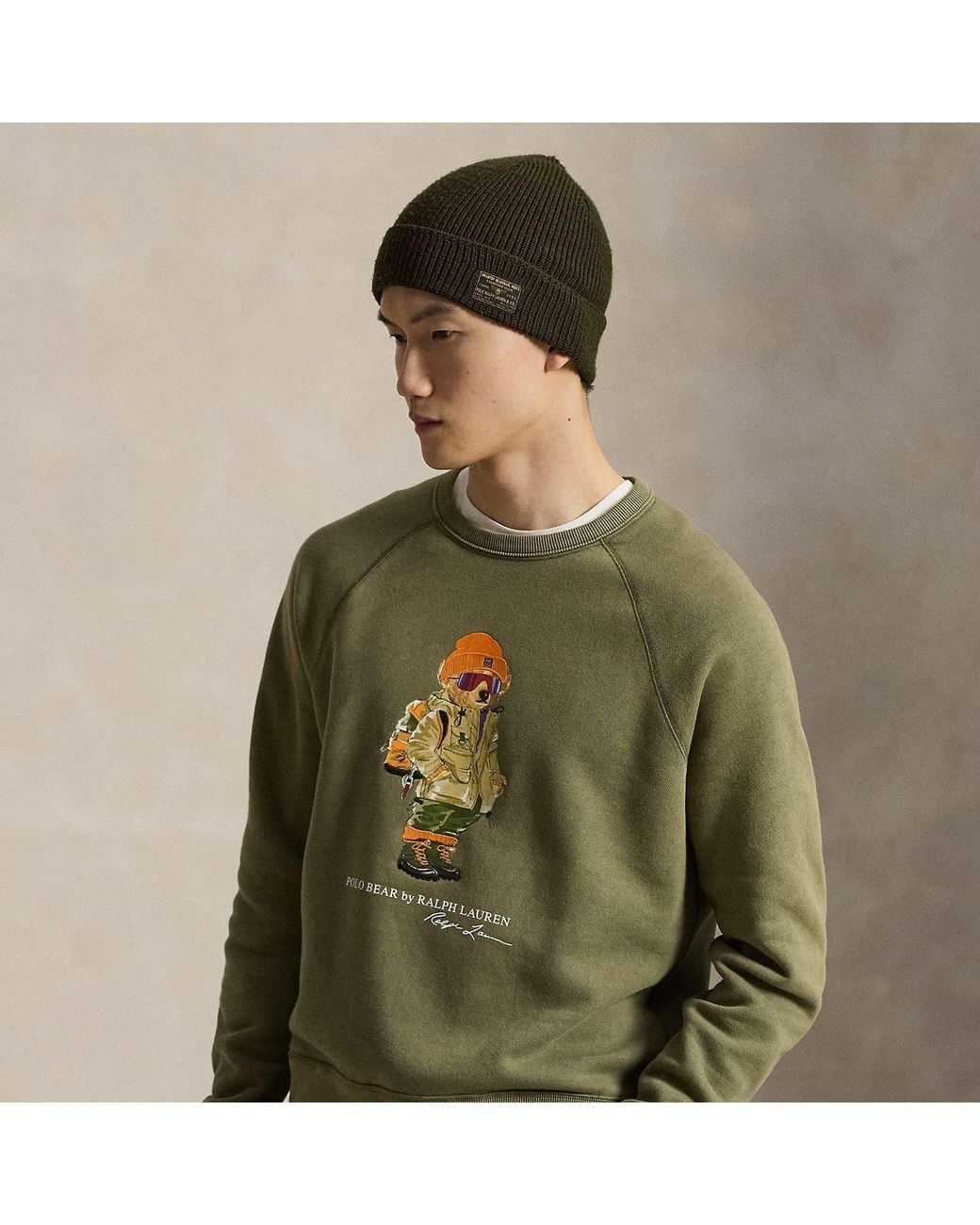 Polo Ralph Lauren Green Polo Bear Fleece Sweatshirt for men