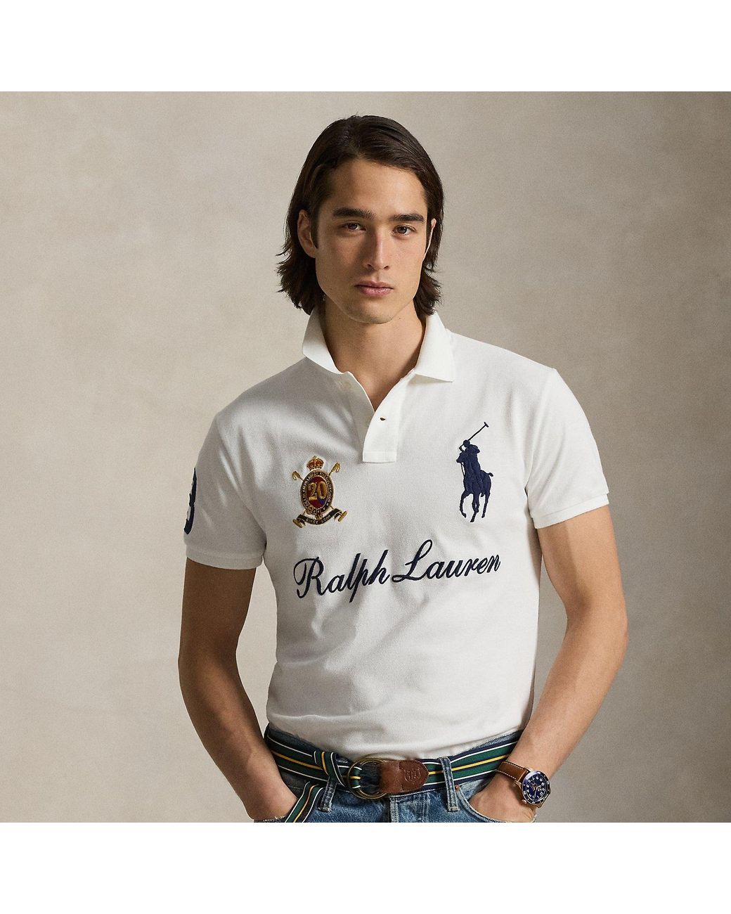 Polo Ralph Lauren Big Pony 20Th Anniversary Polo Shirt in White