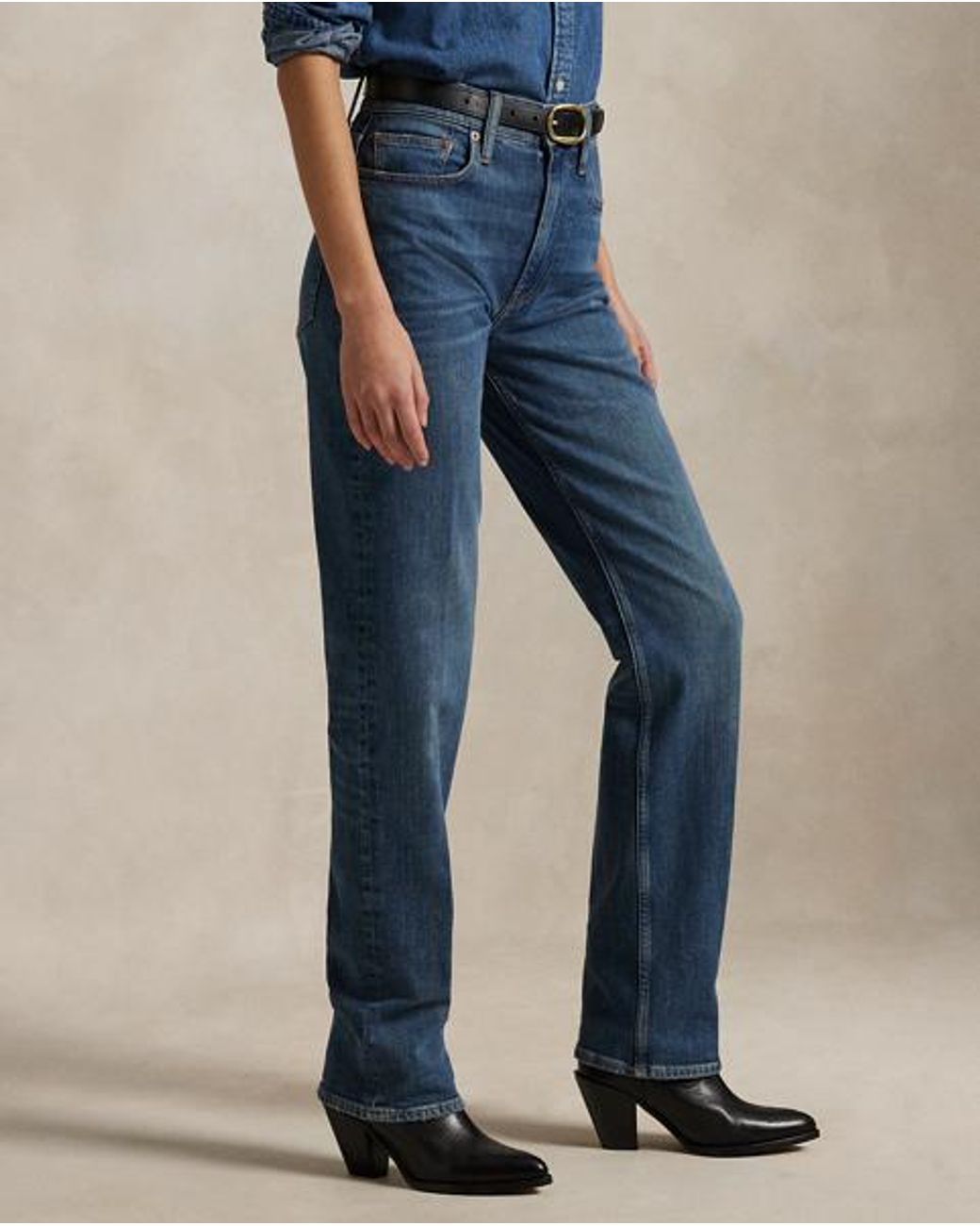 Polo Ralph Lauren Blue High-Rise Straight Jean