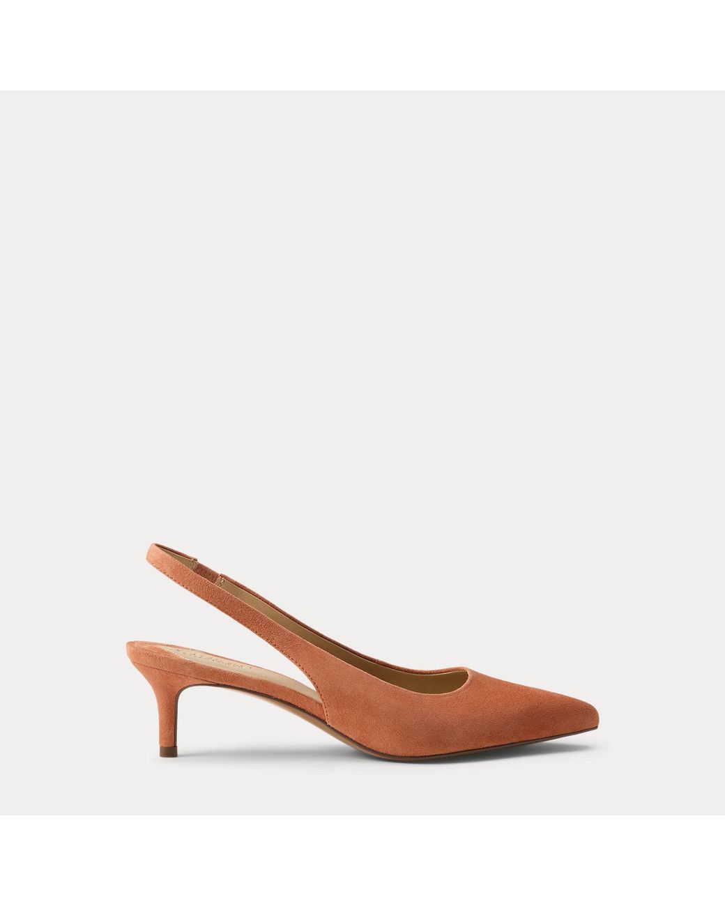 Ralph Lauren Red Ralph Lauren Lolah Ii Suede Slingback Pump