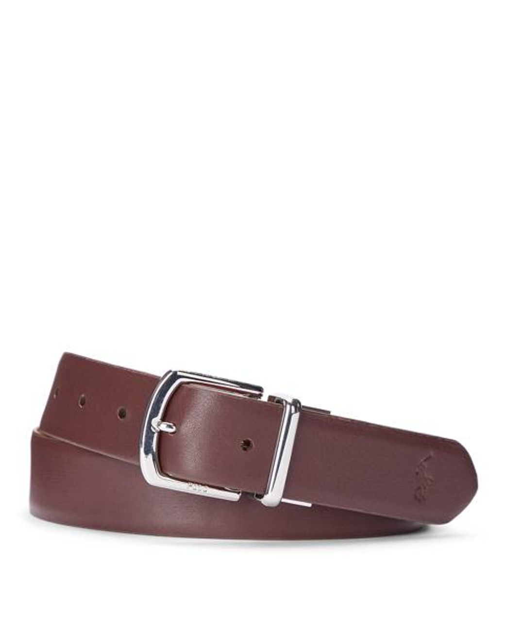 Polo Ralph Lauren Red Reversible Pebble Leather Belt for men