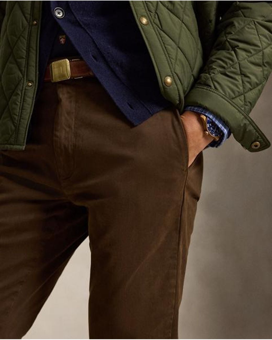Polo Ralph Lauren Green Jarrett Slim Fit Sateen Trouser for men