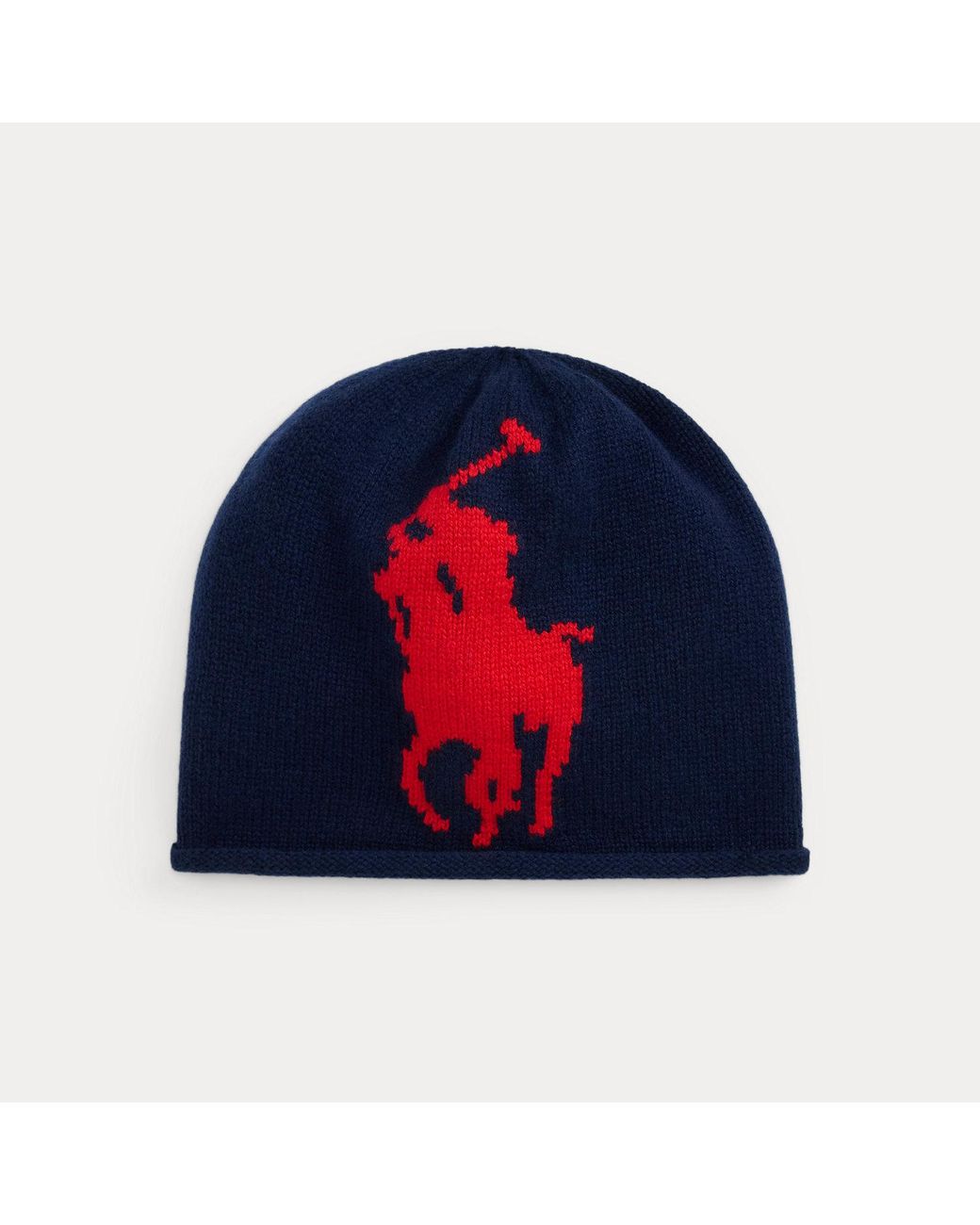 Polo Ralph Lauren Blue Big Pony Wool Beanie