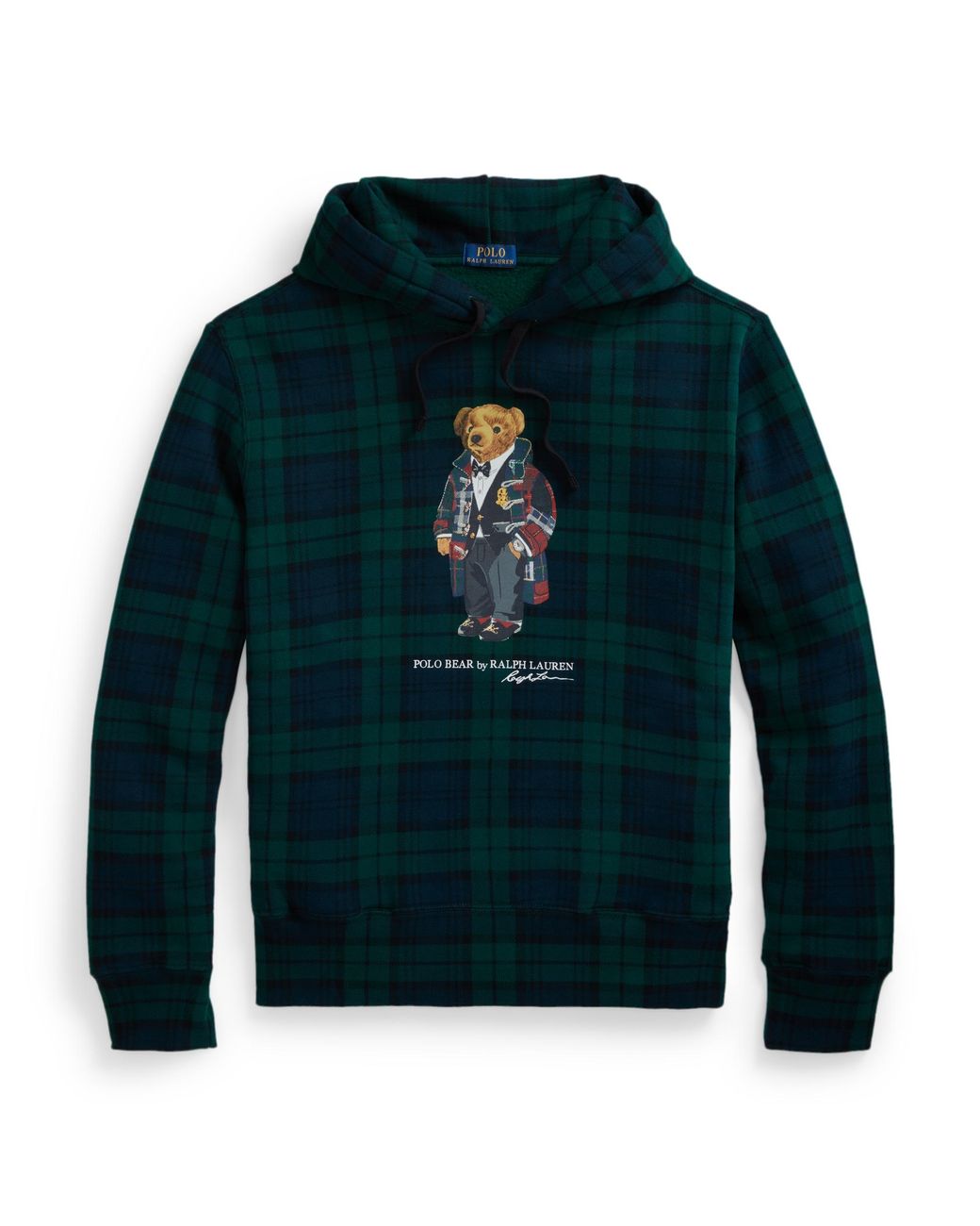 Ralph Lauren Polo Bear Tartan Fleece Hoodie in Green for Men Lyst