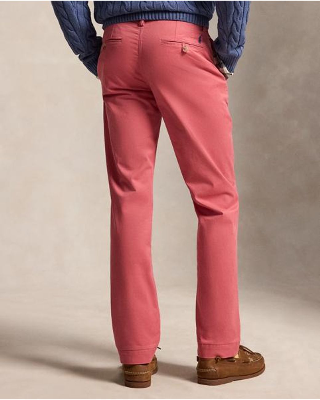Polo Ralph Lauren Red Stretch Straight Fit Washed Chino Pant for men