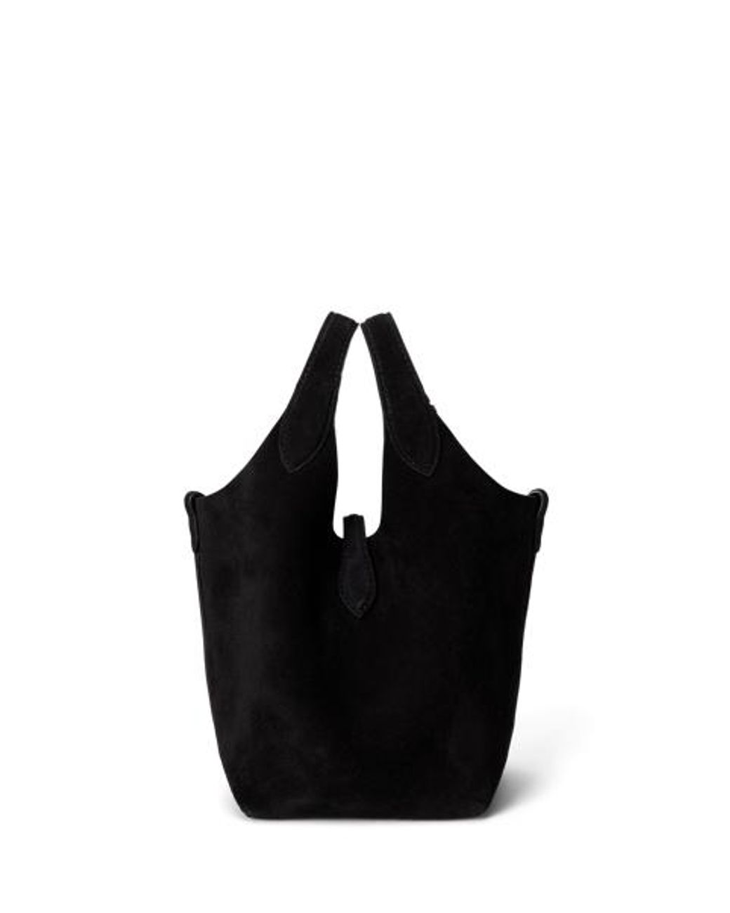 Polo Ralph Lauren Gray Polo Play Suede Small Tote & Crossbody