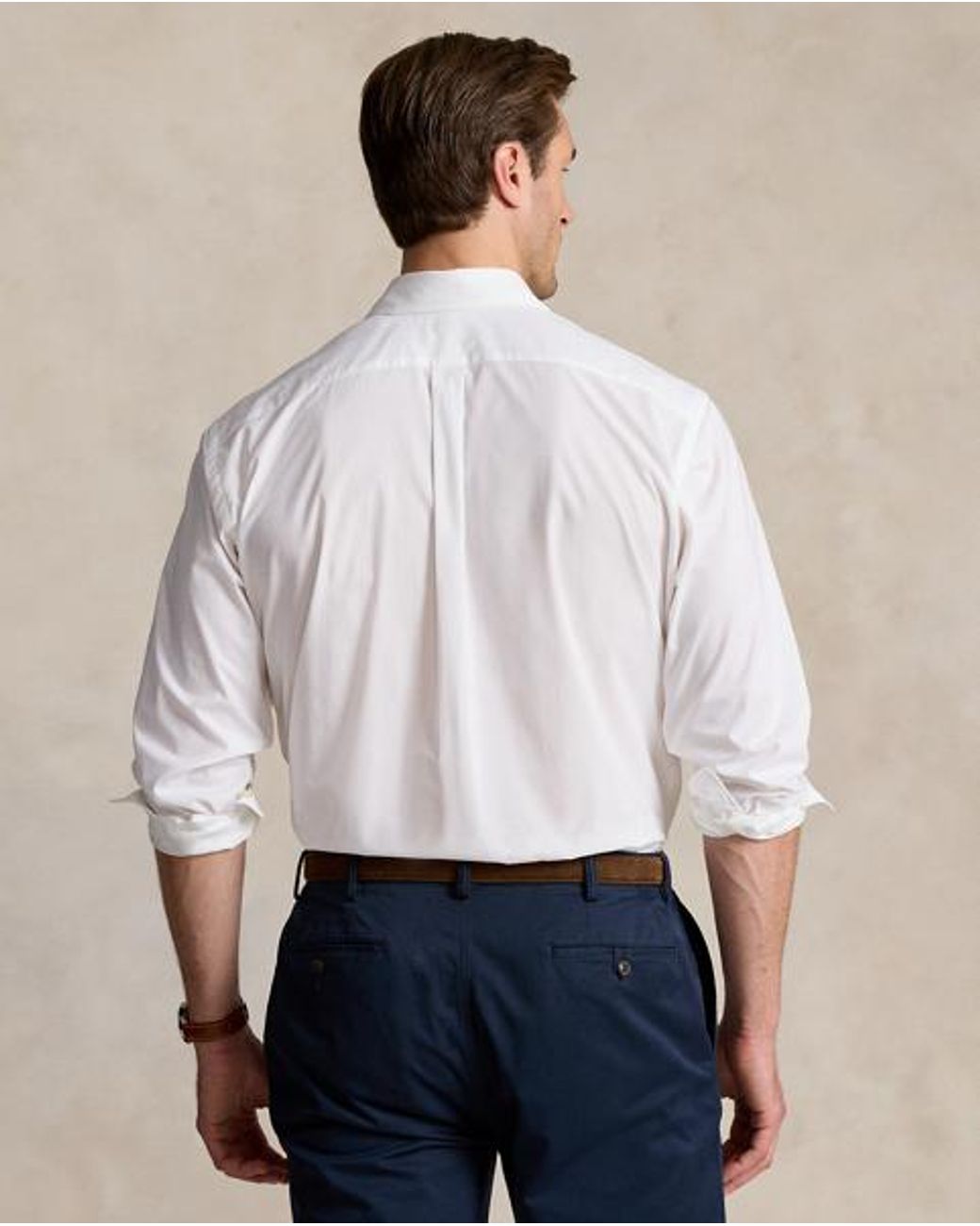 Polo Ralph Lauren Blue Stretch Poplin Shirt for men
