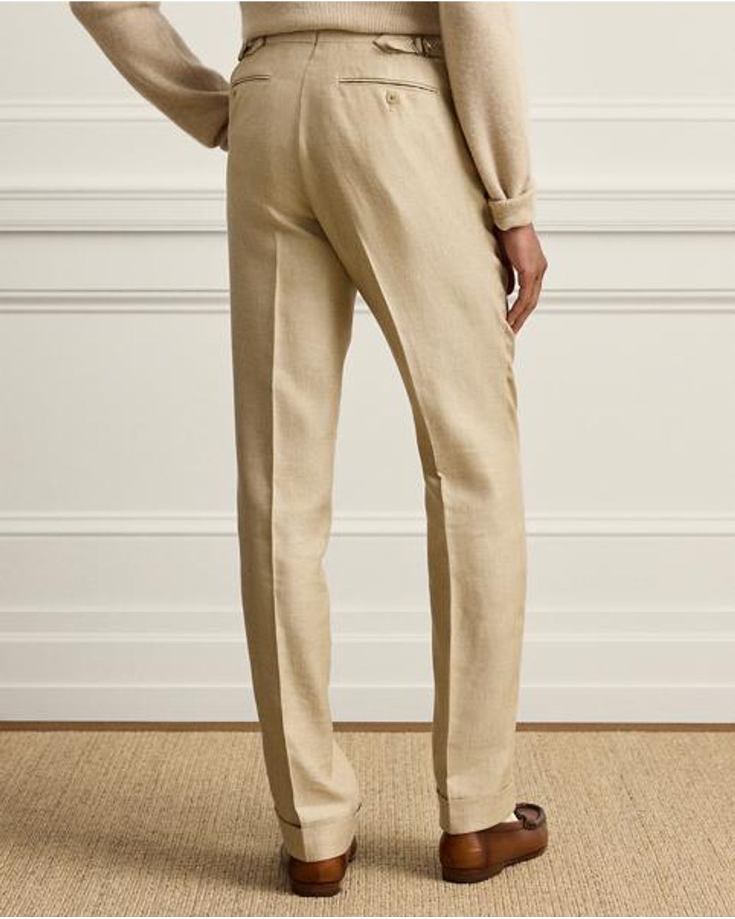 Ralph Lauren Brown Gregory Hand-Tailored Twill Suit Trouser for men