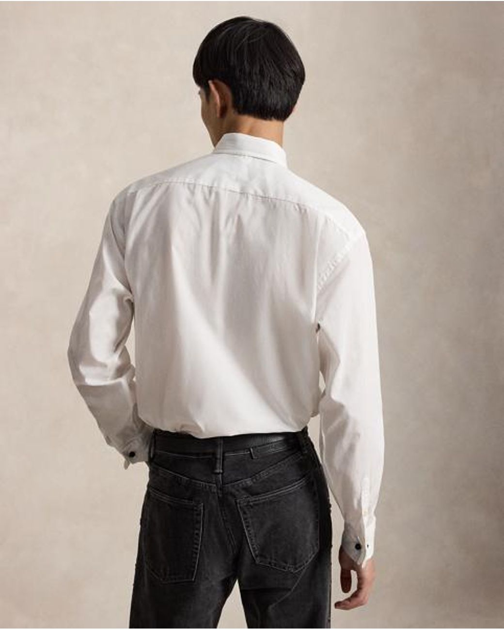 Polo Ralph Lauren White Classic Fit French Cuff Tuxedo Shirt for men