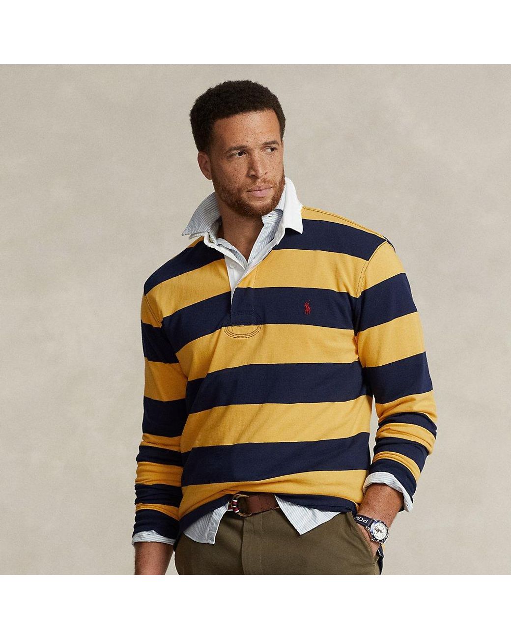 Polo Ralph Lauren Ralph Lauren The Iconic Rugby Shirt in Yellow for Men |  Lyst